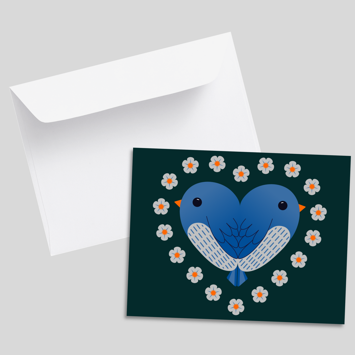 Lovebirds Greeting Cards (Set of 10)